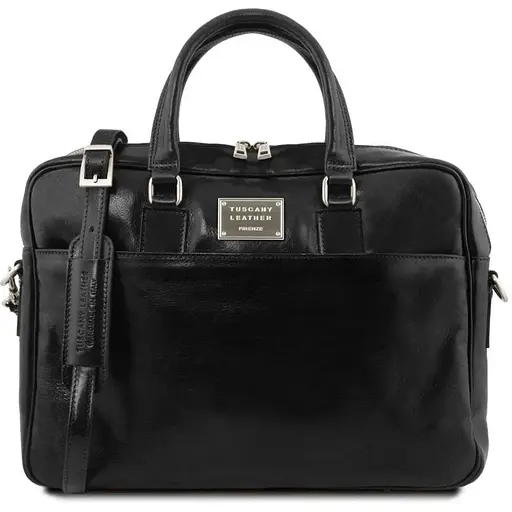 Шкіряний портфель для ноутбука Tuscany з передньою кишенею 40х30х11 см sum0028195 - фото 1