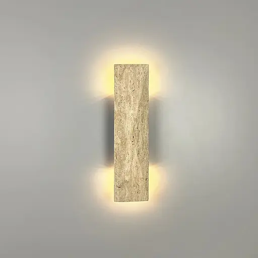 Бра видовжене з травертиновим корпусом 31х8,5 см Line F Арт. WSC5-80*320 - фото 3