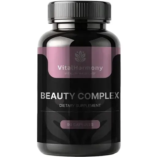 Комплекс для кожи, волос и ногтей VitalHarmony Beauty Complex Super Strength, 90 капсул на основе гиалуроновой кислоты