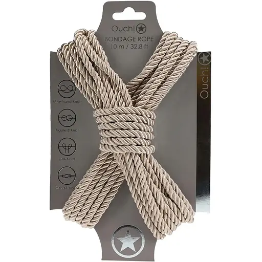 Веревка для бондажа Ouch! Rope 10 м (золотистый)