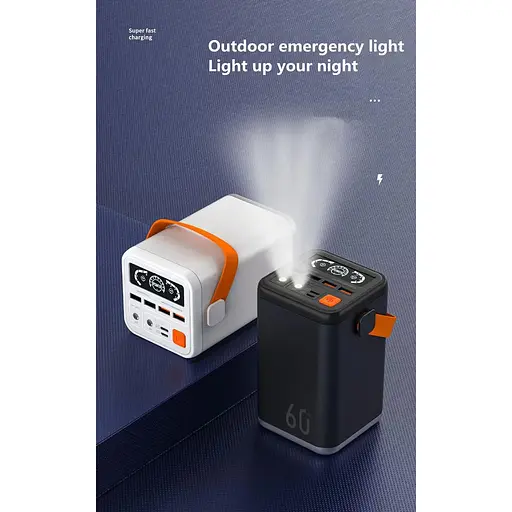 Повербанк O2 Project YT-2030b большой емкости с быстрой зарядкой Type C 60000 mAh 36W - фото 7