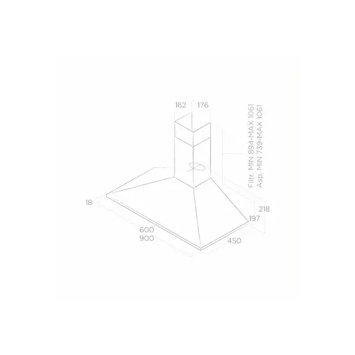 Витяжка кухонна Elica CHIMMY PB IX/A/90 - фото 2