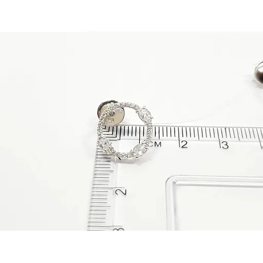 Срібні сережки-пуссети Dear з фіанітами. 3312.1С - фото 5