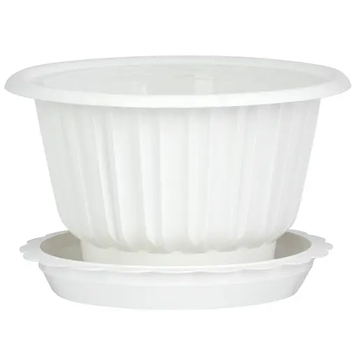 Вазон для цветов Ekodeo 0.6 л белый (P88901WH)