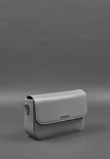 Жіноча шкіряна сумка Mary сіра - фото 6