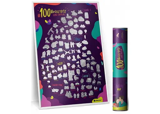 Скретч постер 1DEA.me #100 Bucketlist Для Влюбленных LOVE edition (англ.) (13018) - фото 2