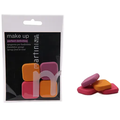 Квадратные микрогубки Martini Spa MakeUp 4 маленькие квадратные таблетки в латексе 4 шт. (4510P00)