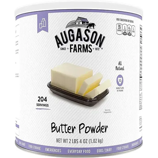 Вершкове масло сублімоване Augason Farms з великим терміном придатності 10 років 204 порції