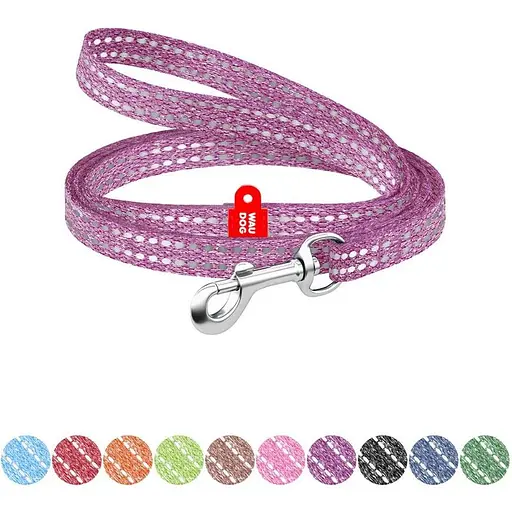 Повідець для котів та дрібних порід собак Waudog Re-cotton з відновленої бавовни світловідбиваючий, XS - фото 3