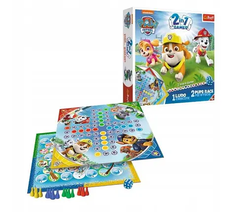 Настільна гра Trefl Лудо 2 в 1. Щенячий патруль (Ludo 2 in 1: Paw Patrol) (01896) - фото 3