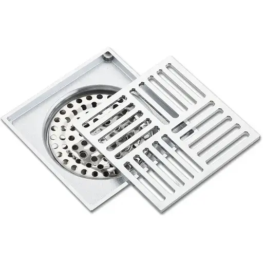 Трап для душу вертикальний Gappo G81051 латунь 100x100 мм хром - фото 1