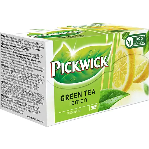 Чай зелений Pickwick з лемонграсом та цедрою лимона 40 г (20 шт. х 2 г) - фото 2