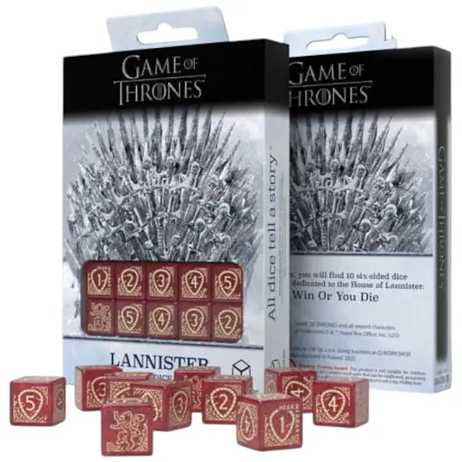 Набор кубиков Game of Thrones. Lannister 10xD6 Dice Set (10 шт.) (GOT/00190166/2025/2/B)