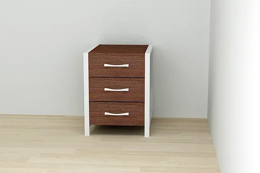 Тумба універсальна Ferrum-decor Вів'єн 3 50x41x40 білий ДСП Венге 16мм (FRD-106182) - фото 3