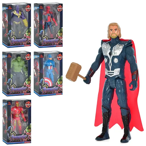 Фігурки для гри Месники, супергерой, 19 см, шарнірний, світло, 20.5x12.5x5.5 см (В асортименті) - фото 2