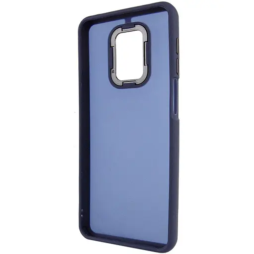 Чехол TPU+PC Lyon Frosted для Xiaomi Redmi Note 9s / Note 9 Pro / Note 9 Pro Max Navy Blue - фото 3