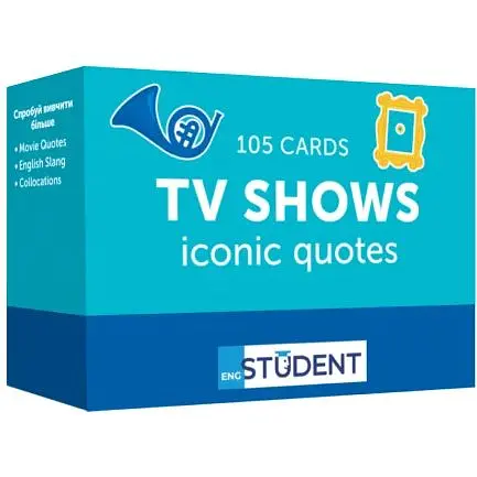 Картки для вивчення англійських слів. TV Shows (105) англійська