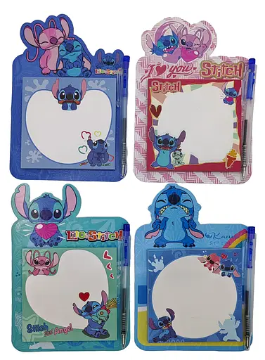 Папір для нотаток з ручкою кульковою Стіч, 50 аркушів, 2 шт. в упаковці (В асортименті)