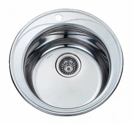 Мийка кухонна врізна Kraft 510 E кругла 510х510х180 мм 0,8 мм Satin 30412 - фото 4