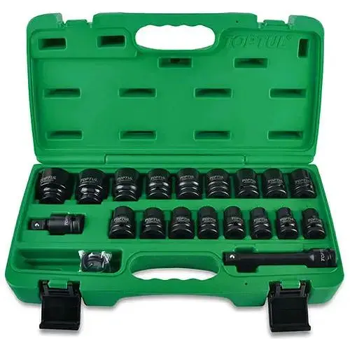 Комплект ударних головок для пневмогайковерта 1/2, 10-32 мм 27 од. Toptul hoz0007636 - фото 1
