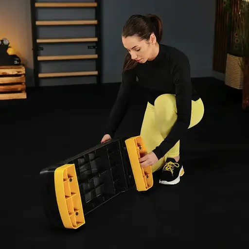 Степ платформа Trex Sport TX-030AS 3 рівнева чорно-жовта - фото 10