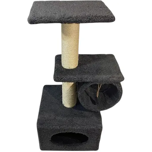 Дряпка Природа Саванна для котив з барабаном сіра 38x38x90 см [CD] - фото 4