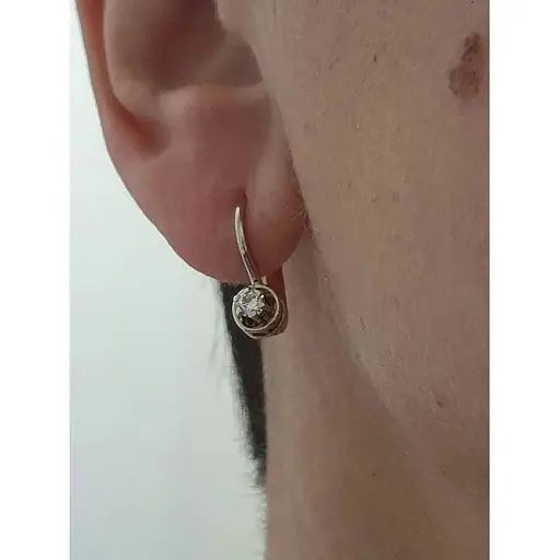 Золотые серьги Гаразд с бриллиантами. 3032490 - фото 2