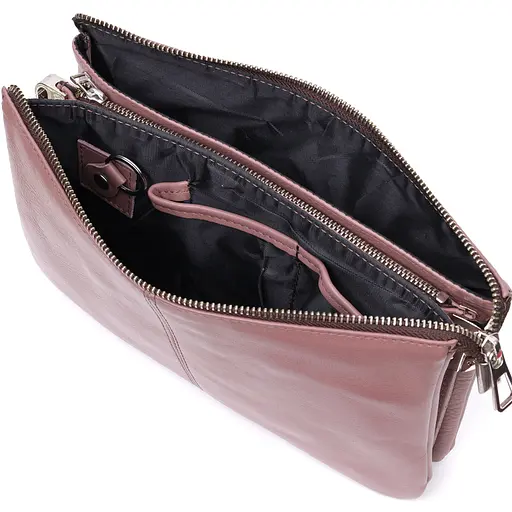 Кожаная женская сумка Grande Pelle 26х15.5х3 см sum0023592 - фото 6