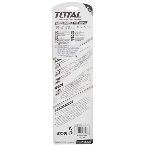 Паяльник электрический Total TET10006 100 Вт - фото 3