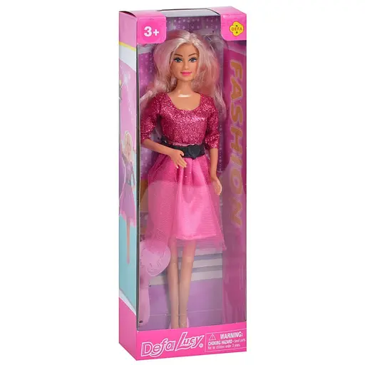 Дитяча лялька "Вечірня красуня" DEFA 8226(Pink) гребінець