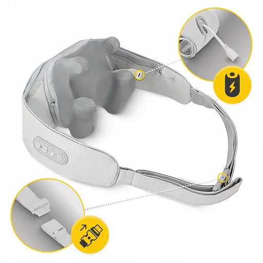 Накидка-масажер 4FIZJO Shiatsu Evo+ для шиї та спини, акумуляторний Grey (P-5905973404150) - фото 7