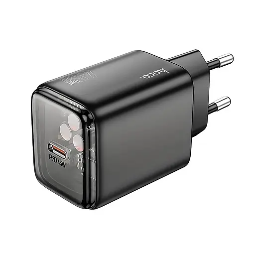 Сетевое зарядное устройство Hoco N54 Monsoon PD45W USB-C EU черный