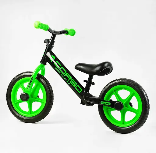 Беговел Corso Sprint JR-93618 стальная рама колеса 12" EVA (Пена) - фото 3