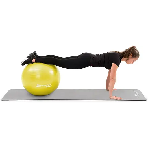 Фитбол Hop-Sport 55см желтый + насос 2020 - фото 6