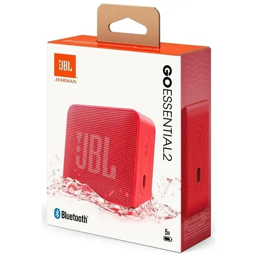 Акустика бездротова — портативна колонка JBL Go Essential 2 (JBLGOES2REDEU) червона - фото 7