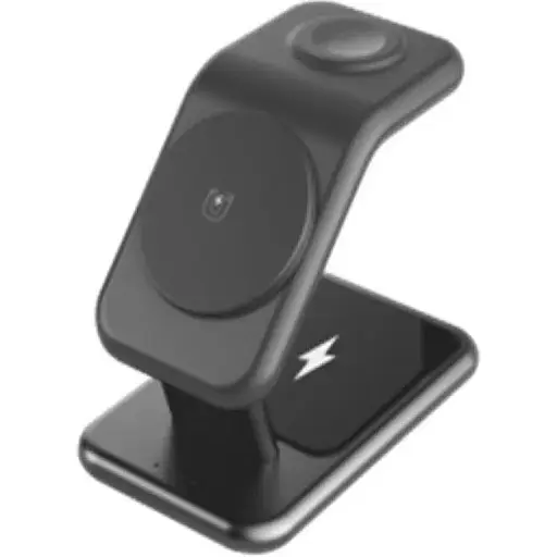 Беспроводное индукционное зарядное устройство Wuw Easy Life JJT-Y10 3in1 15W LED Type-C Black - фото 2