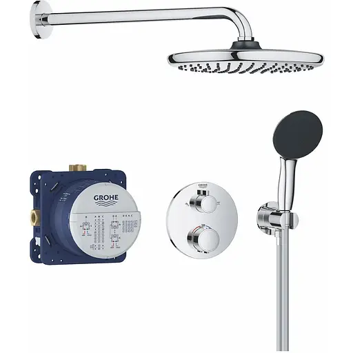 Душова система прихованого монтажу термостатична Grohe QuickFix Precision Grohtherm 34883000, Хром - фото 1