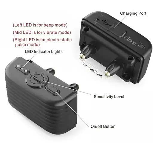 Електронний ошийник для собаки Dobe DB 500 для дресирування + антилай 2 в 1 помаранчевий ремінець - фото 5