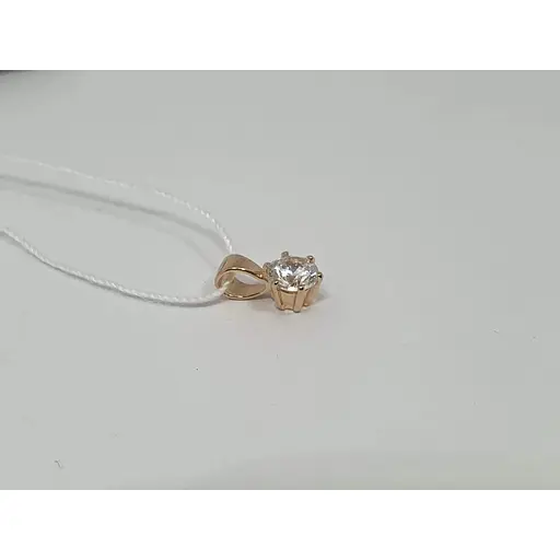 Золотая подвеска Favoritum с фианитом. 311846 - фото 2