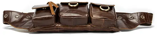 Чоловіча шкіряна сумка-бананка Vintage 23,5х13х3 см 000156015 - фото 5