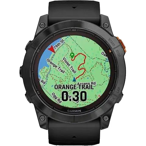 Смарт-годинник Garmin Fenix 7X Pro Solar Slate Gray w. Black Band (010-02778-00/01) - фото 2
