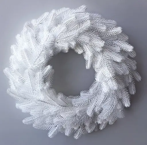 Вінок хвойний різдвяний Hvoya Traditional литий білий 40 см