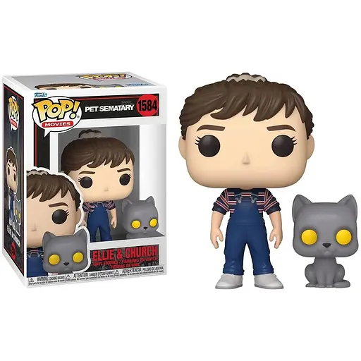 Коллекционная фигурка Funko Pop Кладбище домашних животных Элли и Черч Pet Sematary Ellie and Church 10 см