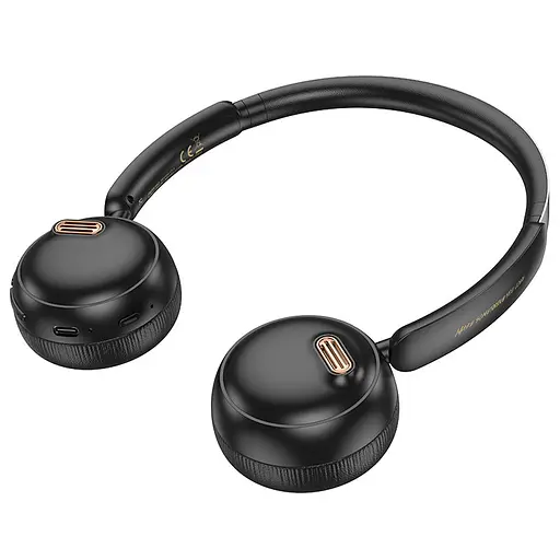 Бездротові навушники Hoco W62 Verso retro BT headphones, BT5.4, 300mAh, 30h, black - фото 2