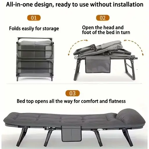 Портативная раскладная кровать для взрослых 5 уровней высоты - фото 2