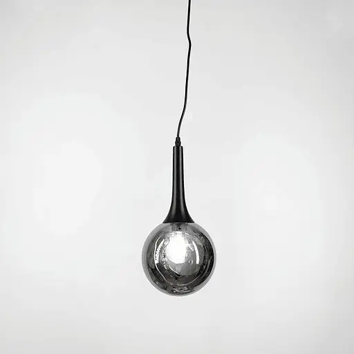 Світильник в чорному корпусі з відкритим графітовим плафоном | Арт. 11810/1 BK+GR | Line F - фото 2