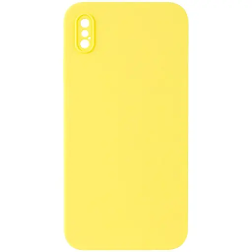 Чехол Epik Silicone Case Square Full Camera Protective AA NOLOGO для Apple iPhone X/XS 5.8 Желтый/Yellow