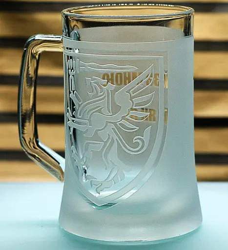 Подарунковий келих для пива з гравіюванням 660 мл лого шеврона 80 окрема десантно-штурмова бригада ДШВ - фото 3