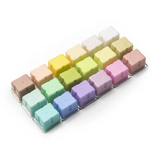 Набор гуашевых красок Jelly Cup 18×30 мл Пастельные фиолетовый пластиковый пенал HIMI - фото 3