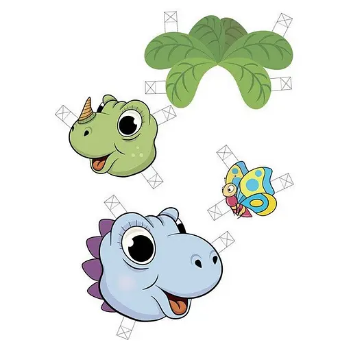 Детский набор творчества Объемные аппликации "Диномир" 1505001 - фото 4